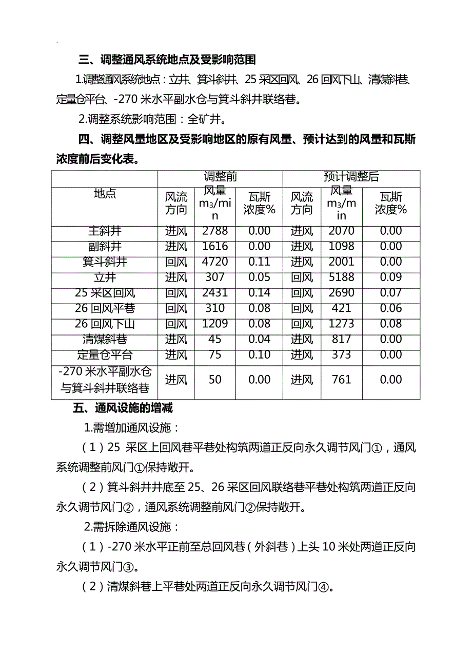 矿井通风系统调整设计及安全技术措施方案_第4页