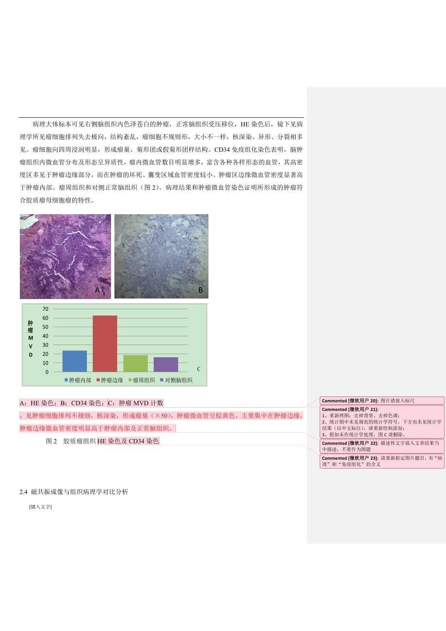 裸小鼠脑胶质瘤原位移植瘤模型的建立及磁共振成像研究_第5页