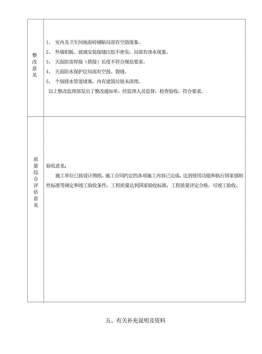 房屋建筑工程监理评估报告范本_第5页