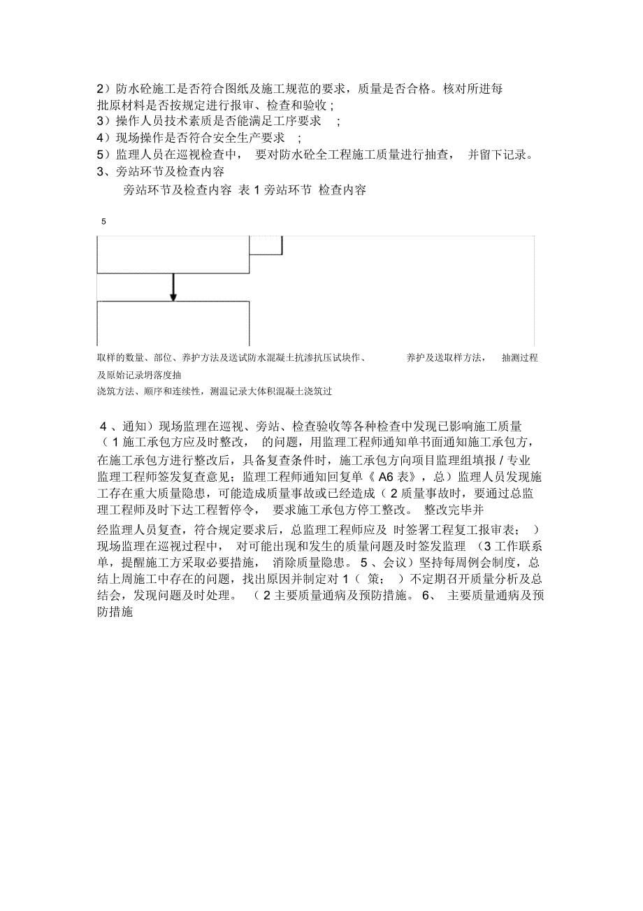 防水混凝土分项工程质量监的控细则改1_第5页