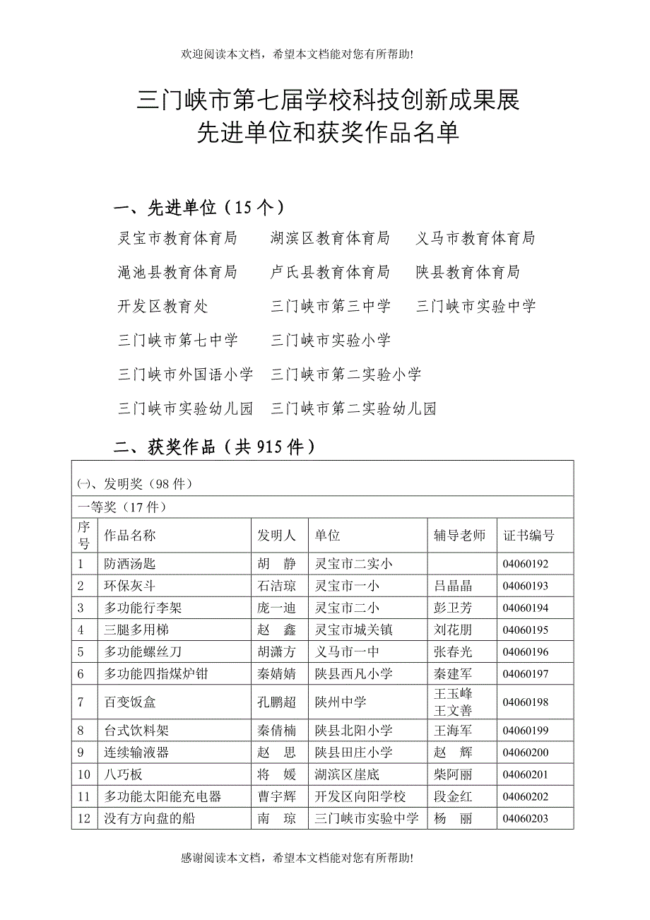 三门峡市第七届学校科技创新成果展_第1页