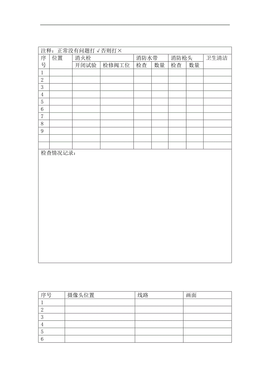 消防设备定期检查记录表_第3页