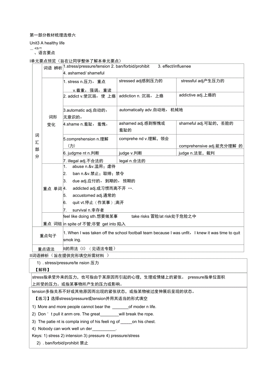 第一部分教材梳理选修六_第1页