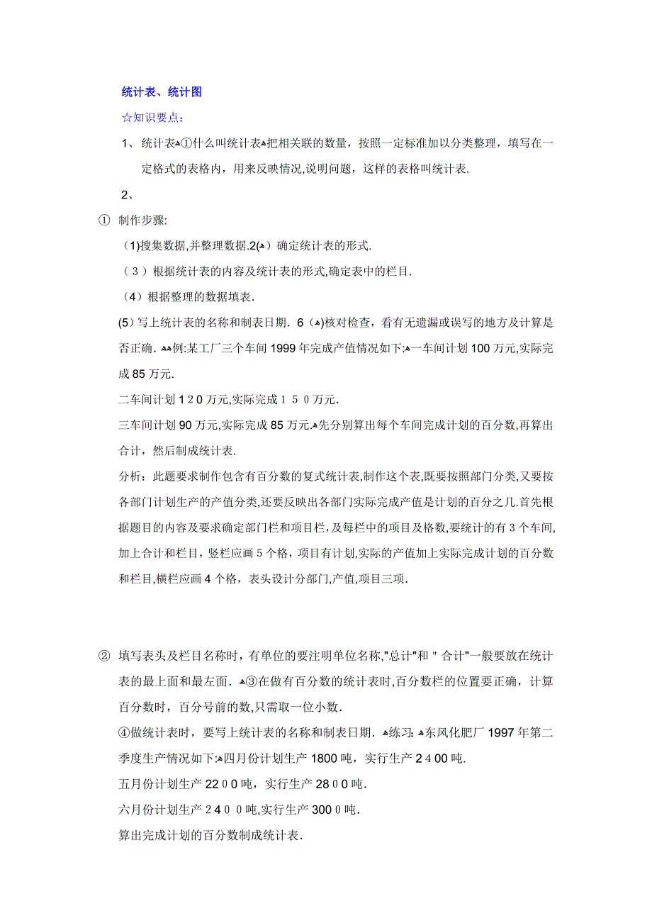 统计表统计图练习新课标人教版_第1页