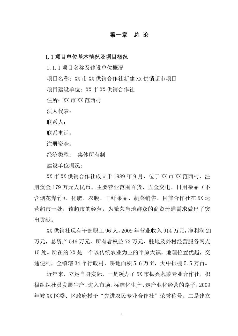 泰安市xx乡镇供销超市可行性论证报告.doc_第5页