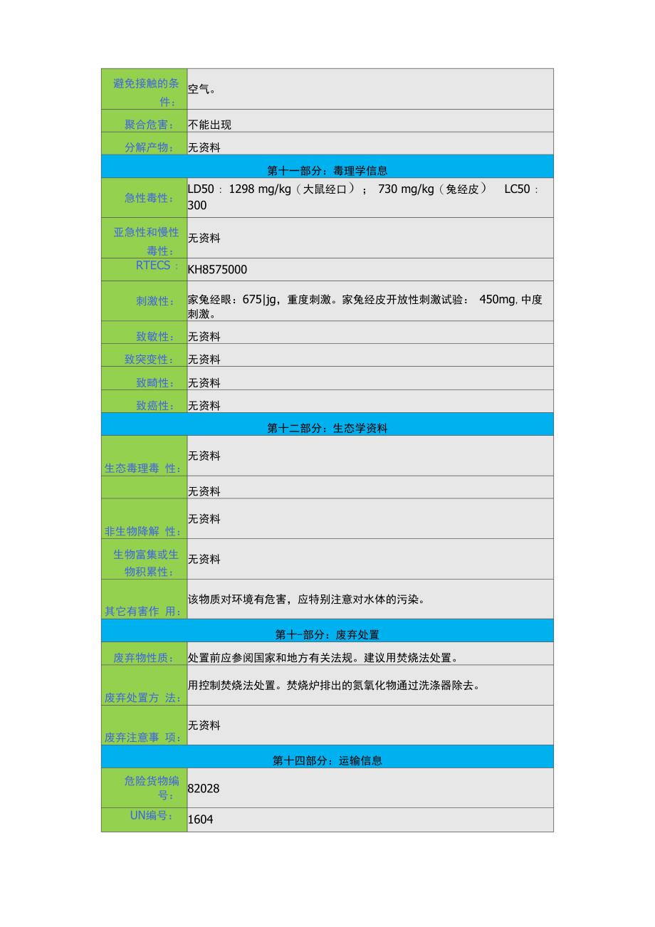 12-乙二胺安全技术说明书(msds)_第4页