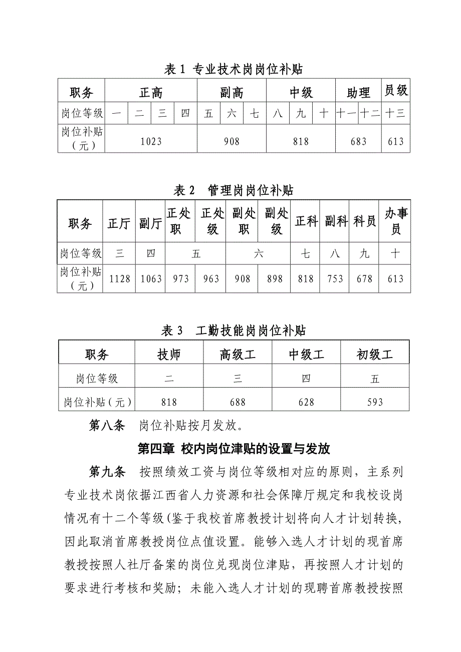 华东交通大学绩效工资实施办法_第3页