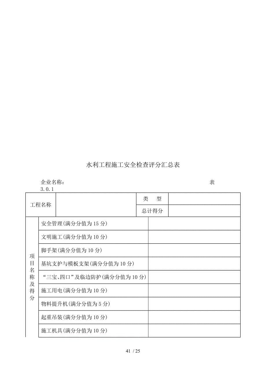 水利工程安全检查评分标准_第5页