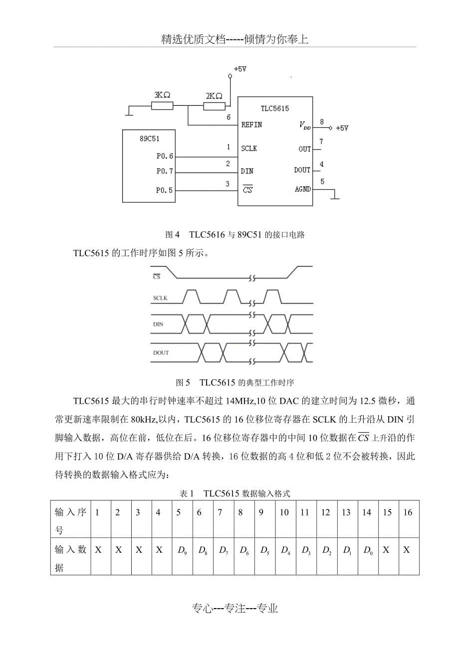 基于51单片机的三角波输出系统设计_第5页