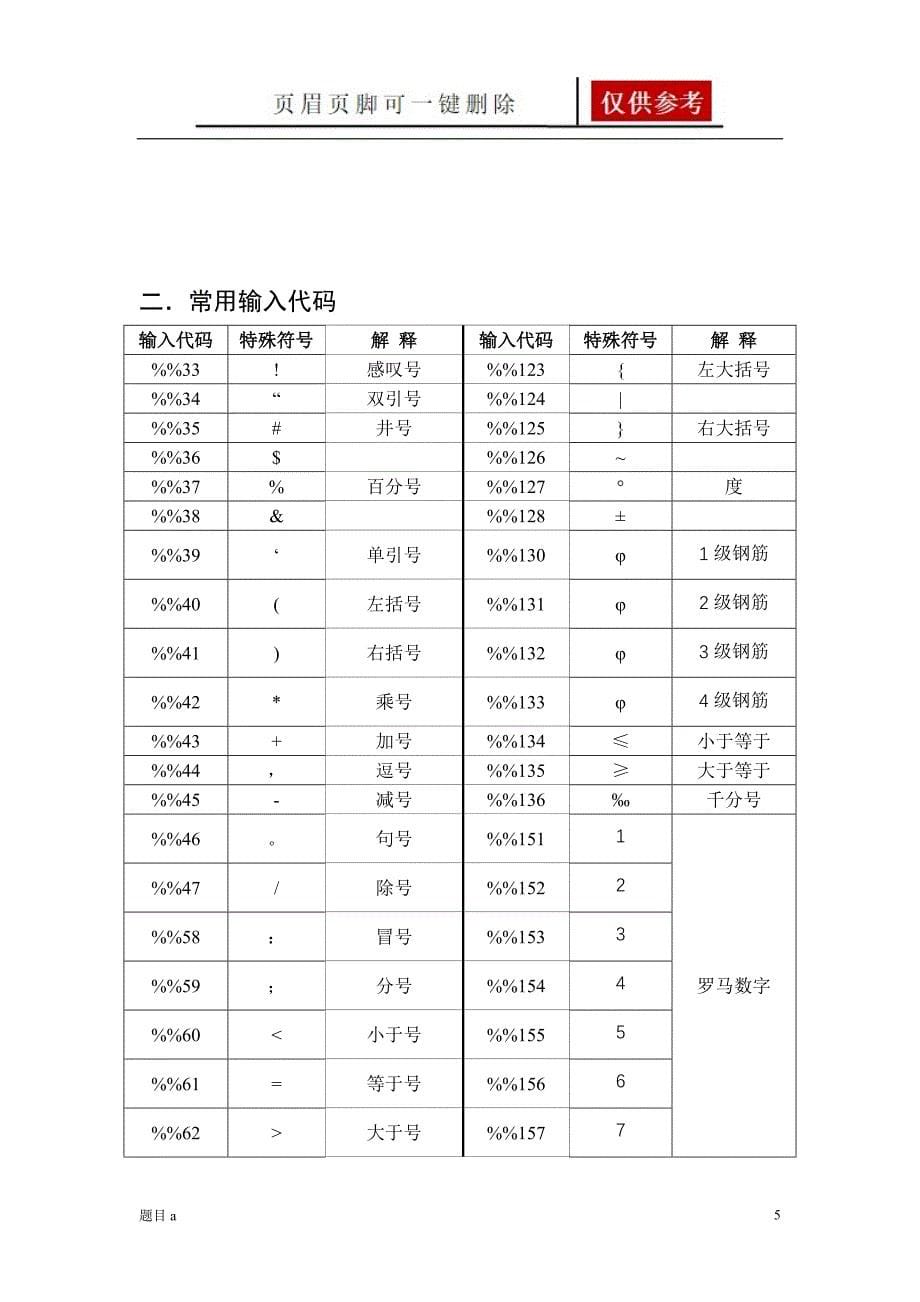 CAD命令、特殊符号代码大全【参照内容】_第5页