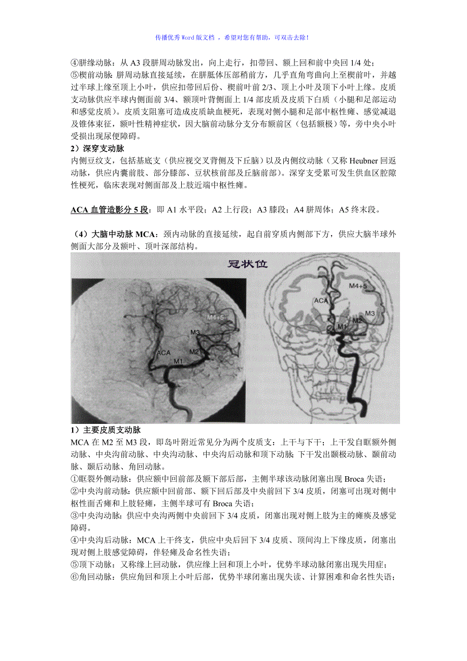 脑血液循环的解剖与生理Word编辑_第4页