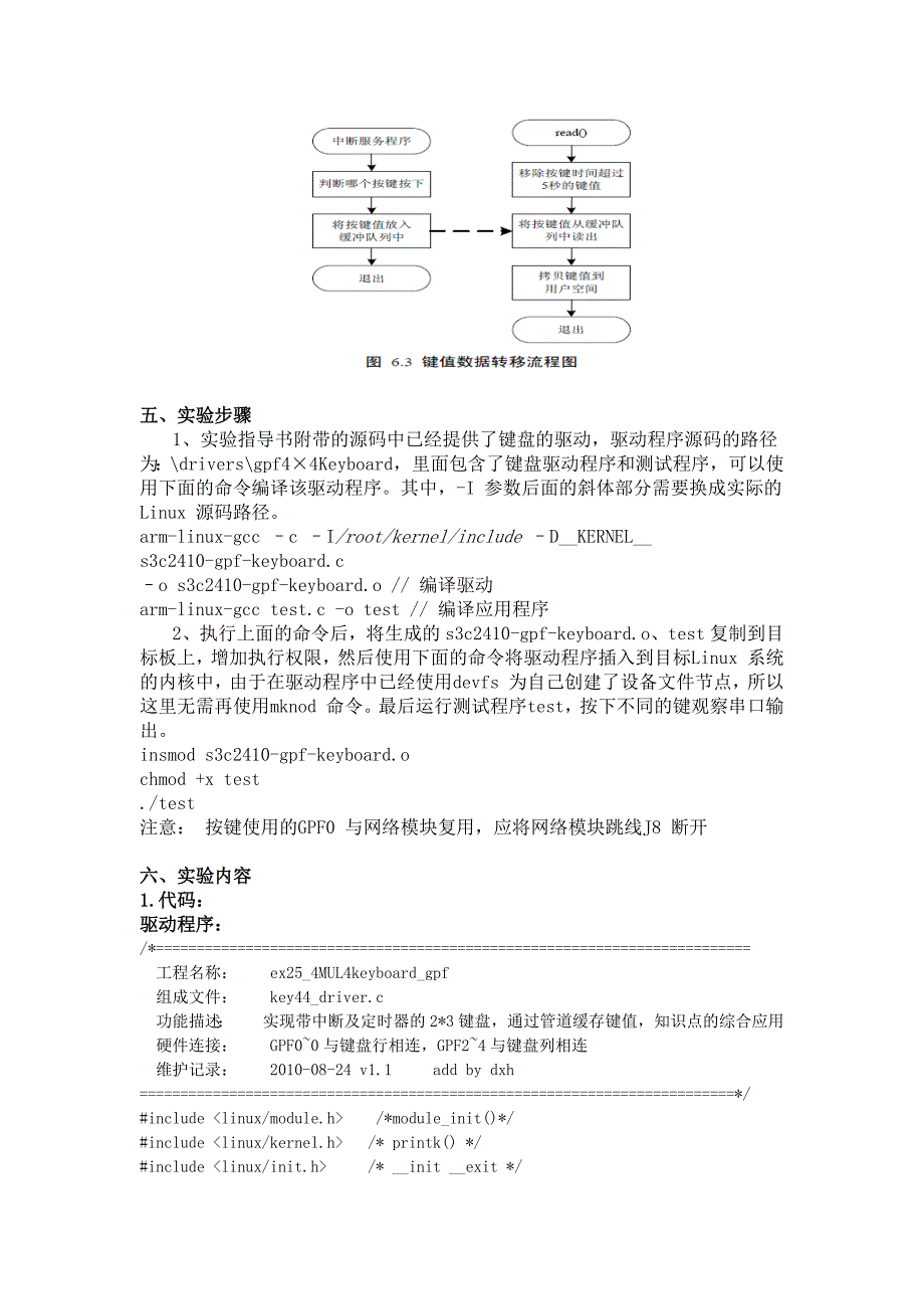 矩阵键盘驱动开发实验报告_第4页