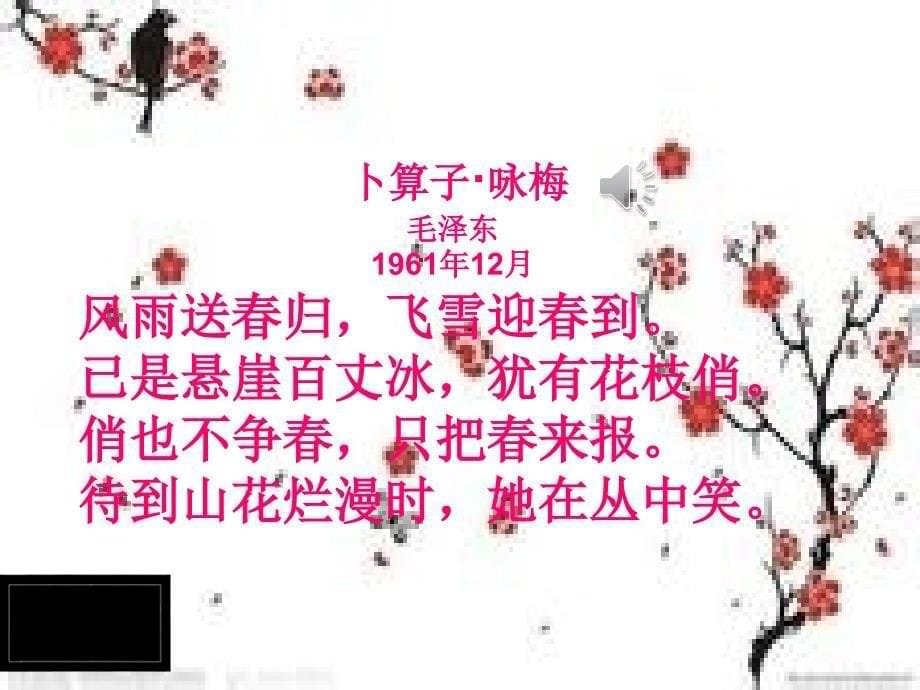 卜算子咏梅毛泽东PPT11651课件_第5页