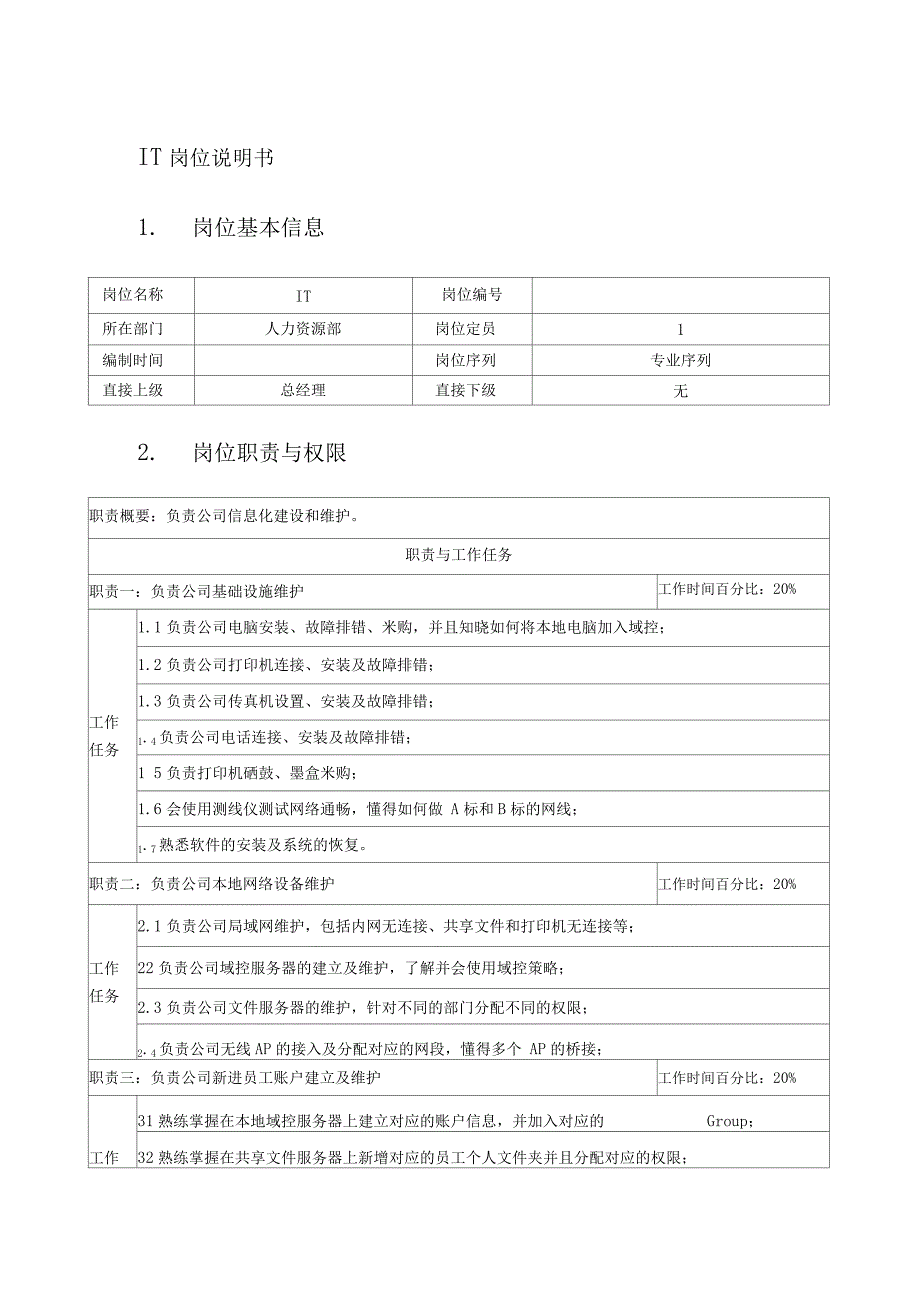 IT-岗位职责描述_第1页