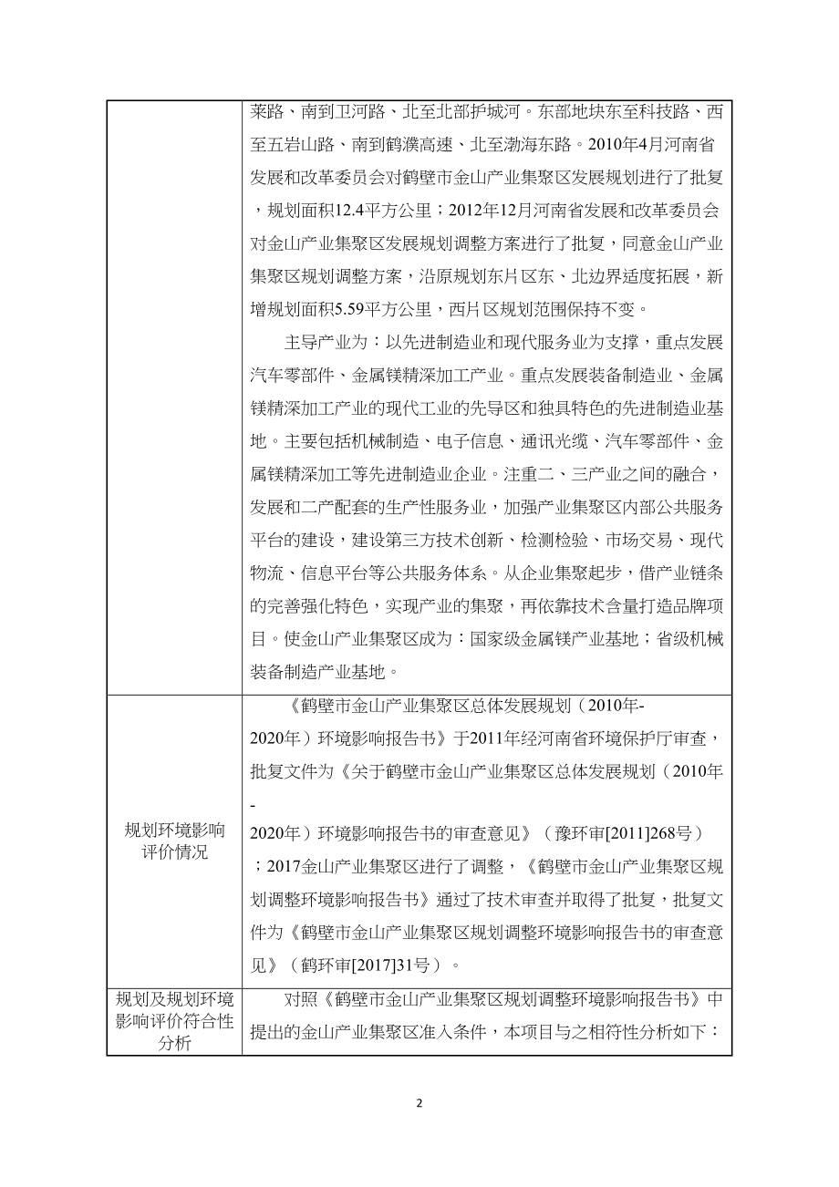 鹤壁伸运新材料技术有限公司年产10万件新能源汽车动力电池配套系统和新型高效节能换热器核心配套先进无机非金属材料制品项目环境影响报告.doc_第3页