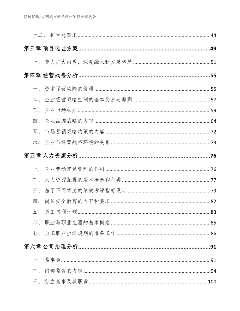 安阳城市燃气设计项目申请报告_参考范文_第2页