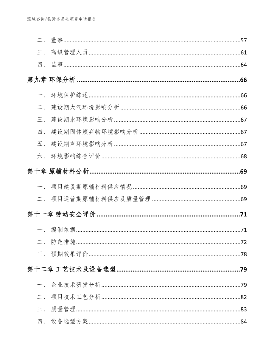 临沂多晶硅项目申请报告_第4页