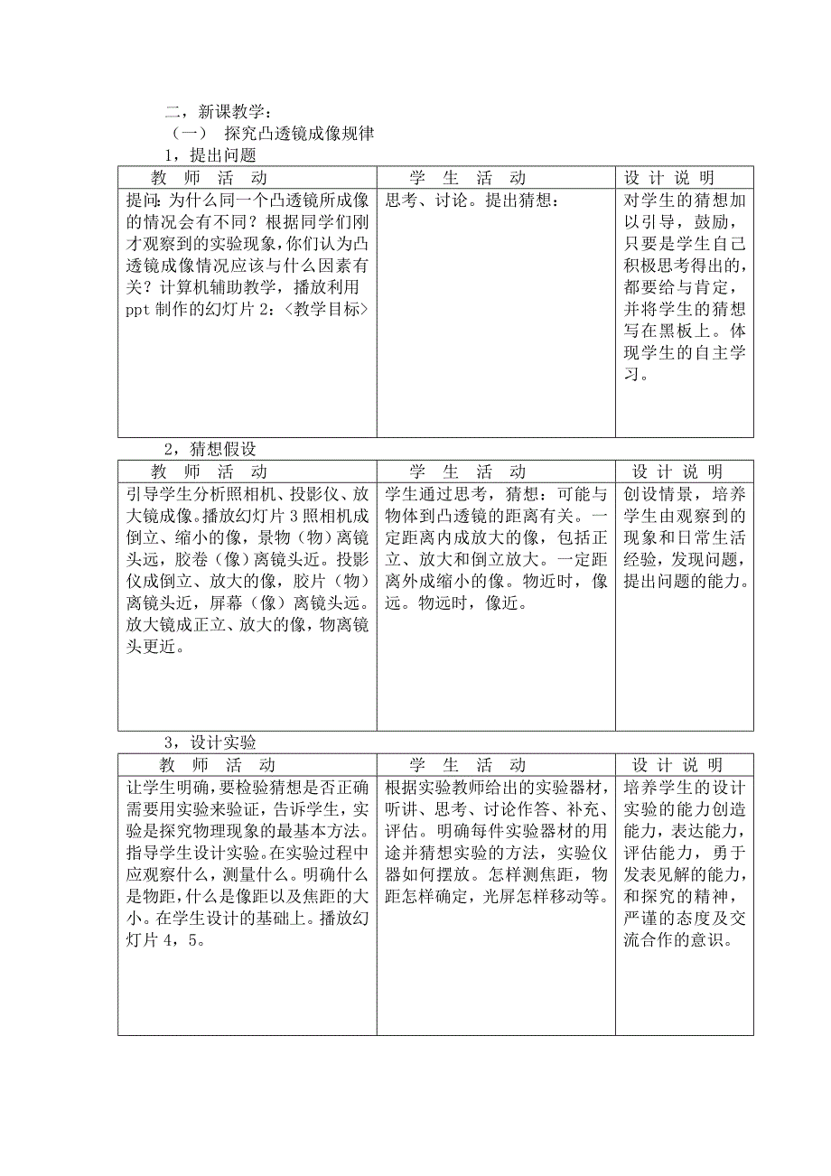 凸透镜成像规律教学设计.doc_第2页