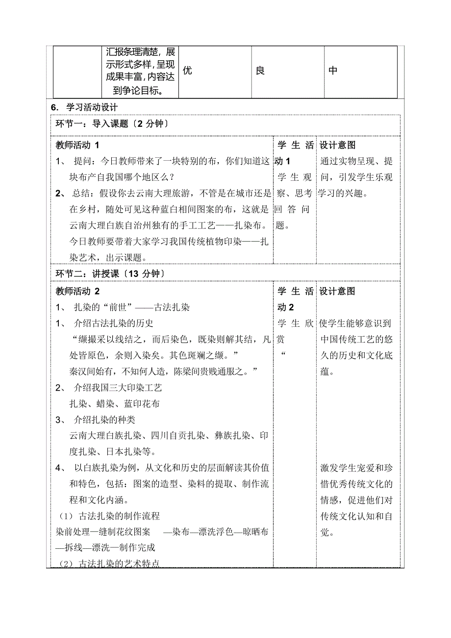 《中国传统植物印染——扎染艺术》教学设计_第3页