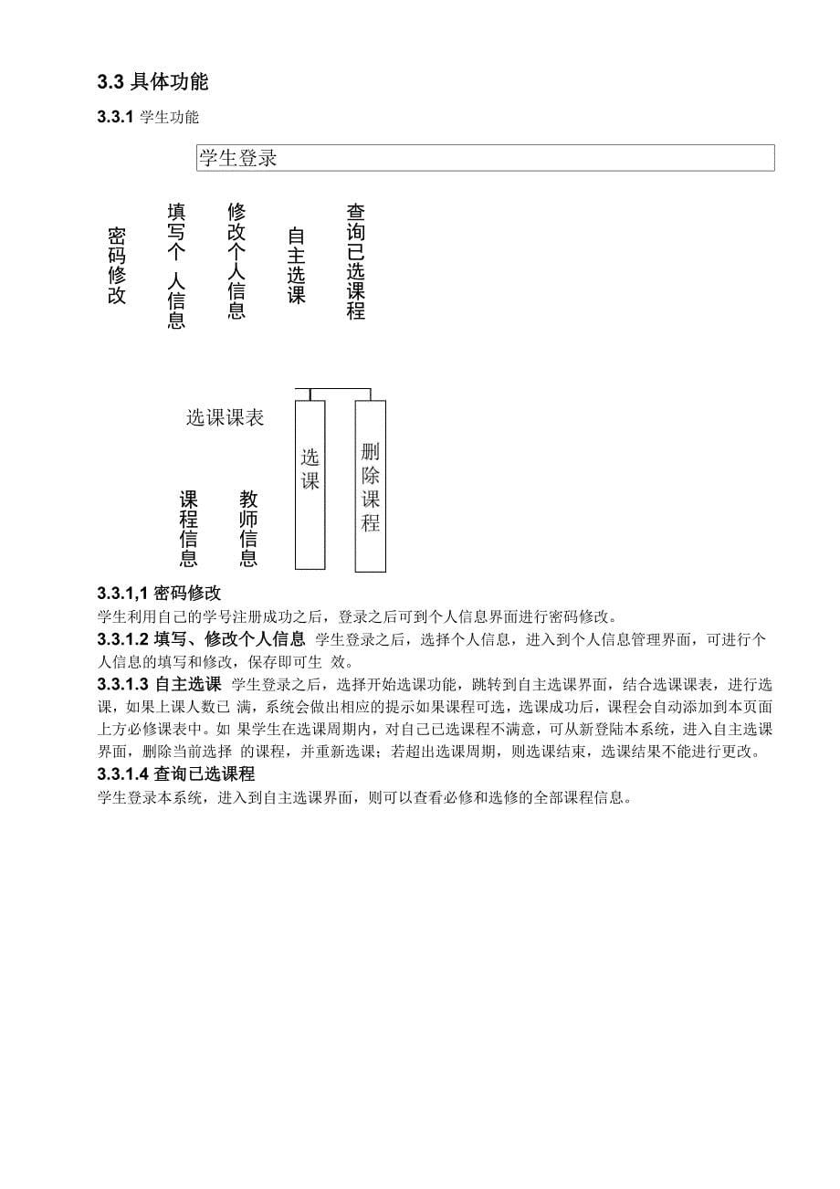 大学学生选课系统软件需求规格说明书_第5页