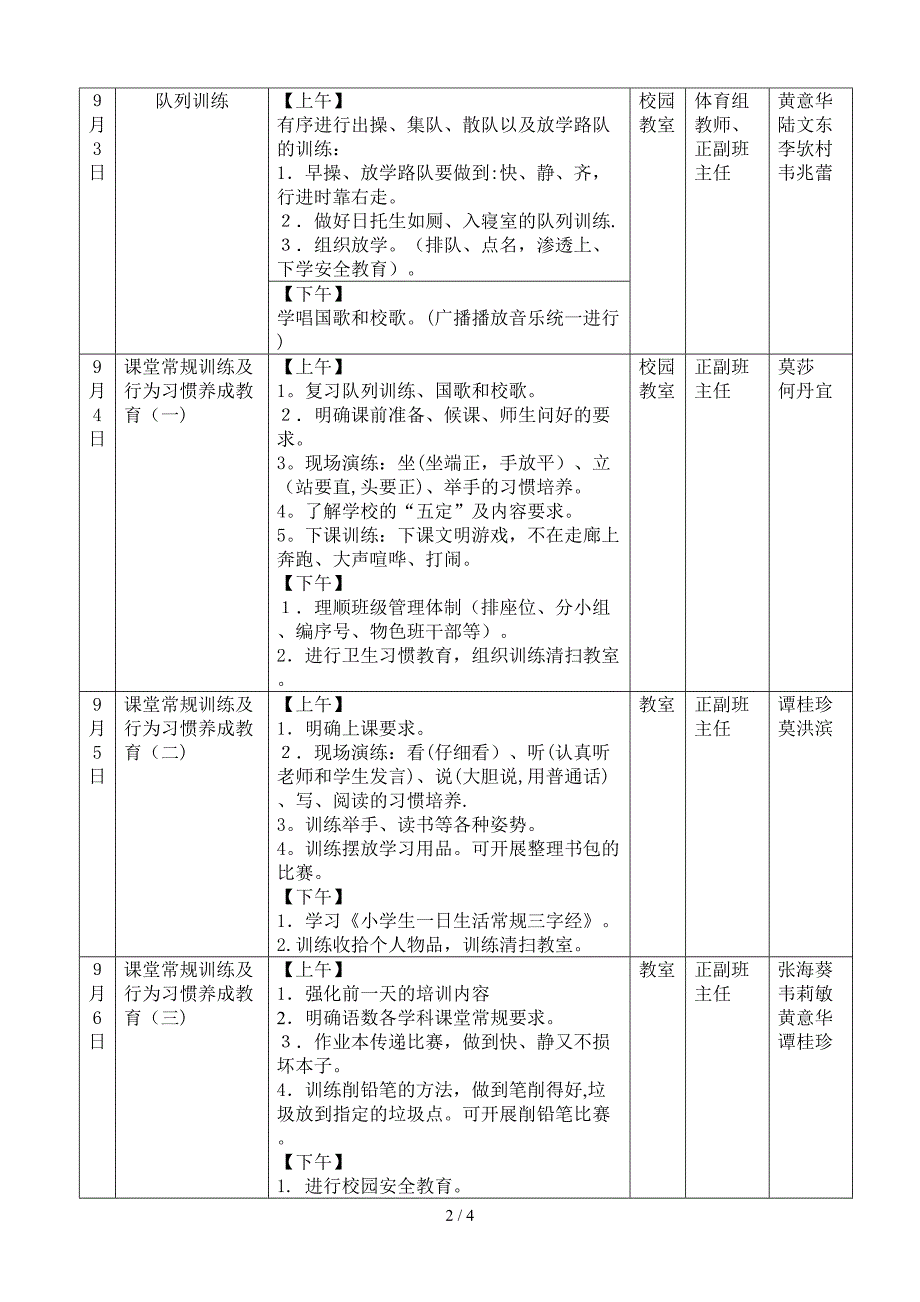 2013年一年级新生培训方案_第2页