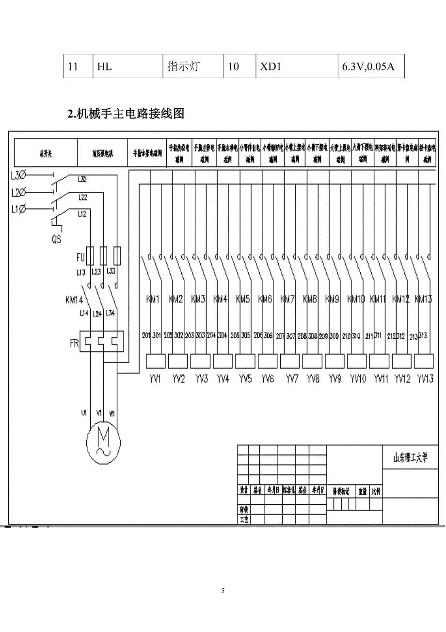 工厂电气 机械手电气控制系统设计_第5页