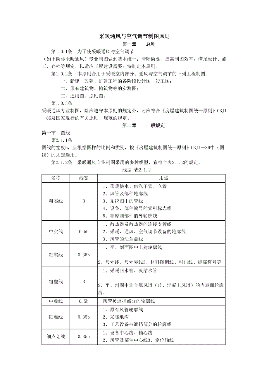 采暖通风与空气调节制图标准_第1页