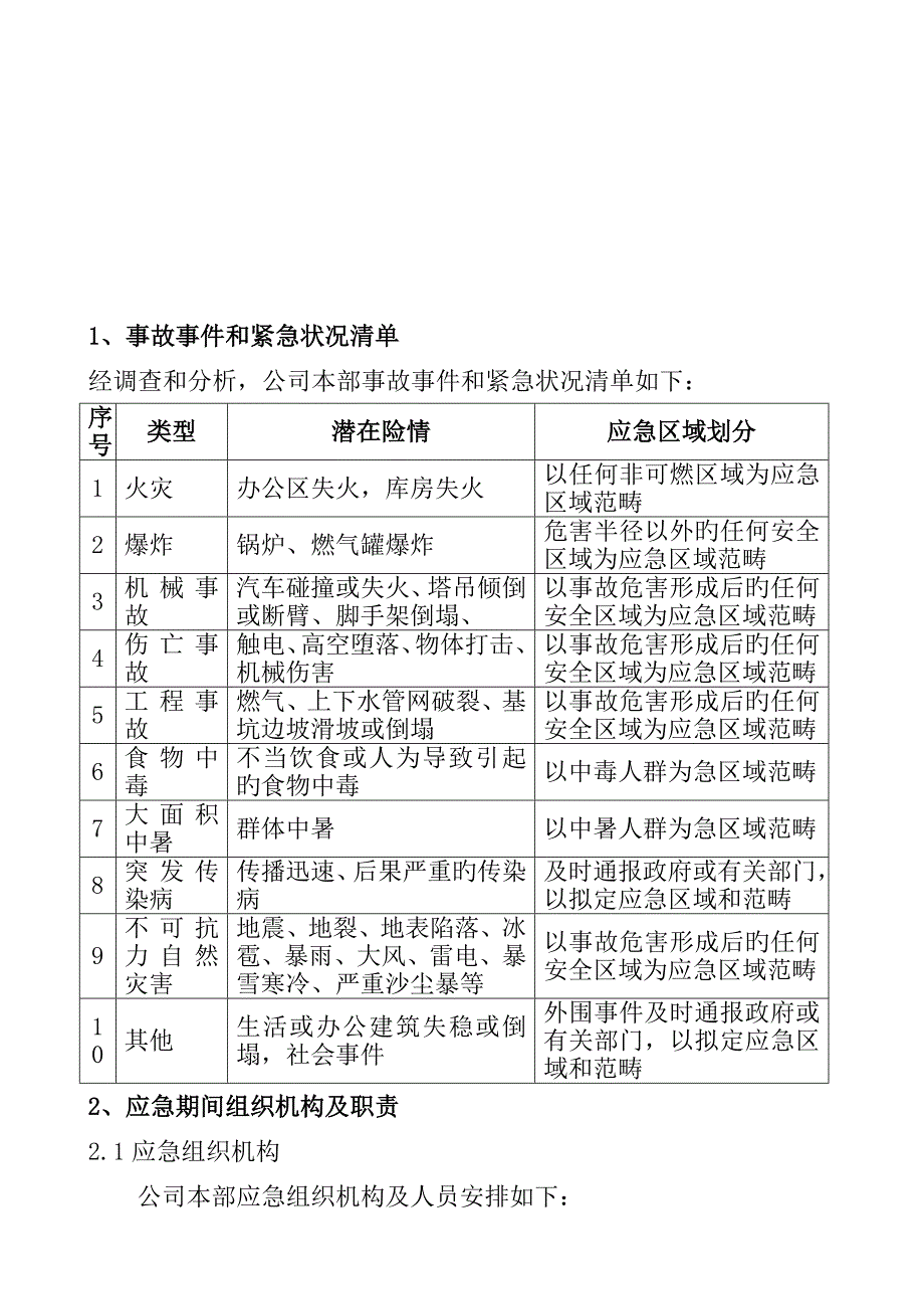 安全生产事故应急全新预案_第3页