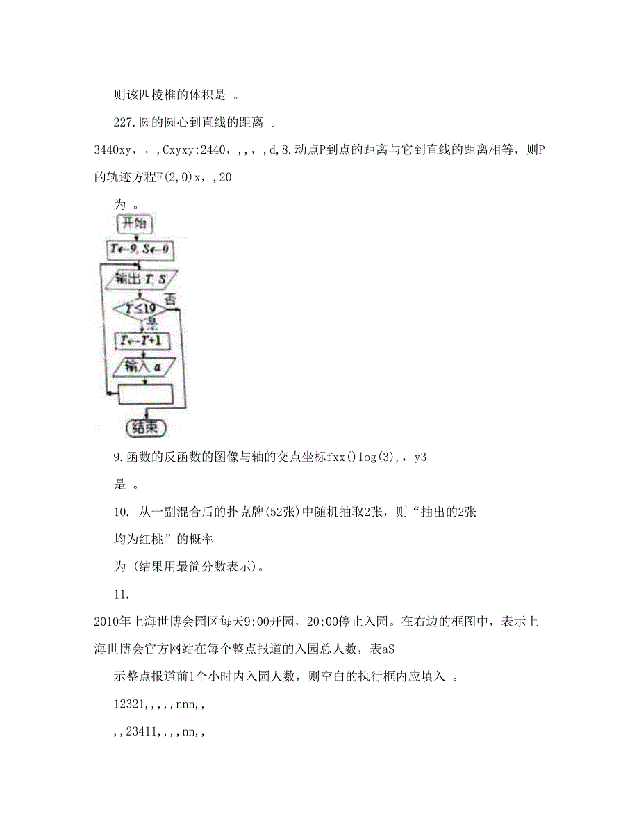 最新【高三数学】上海高考文科数学试题WORD版共4页优秀名师资料_第2页