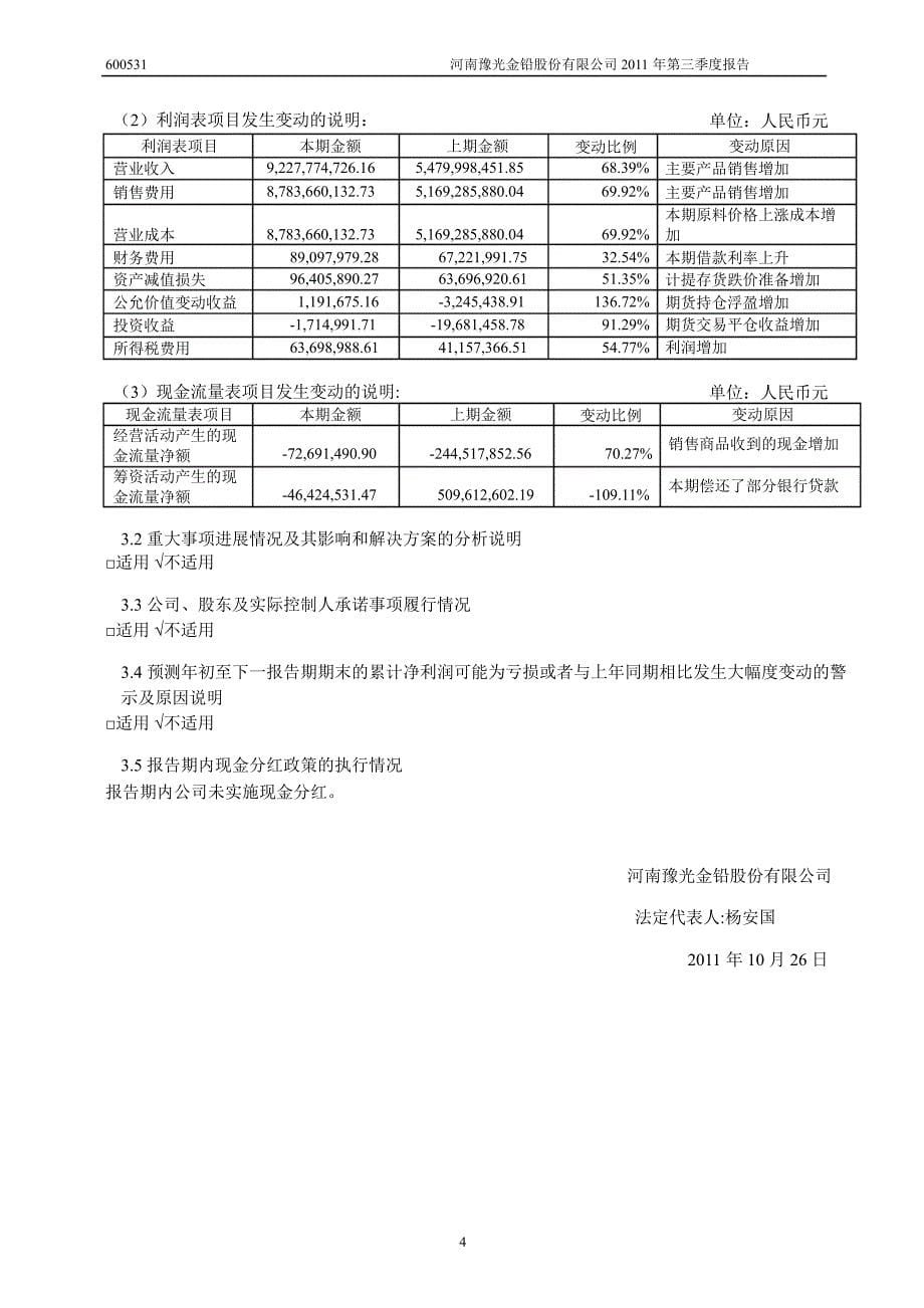 600531豫光金铅第三季度季报_第5页