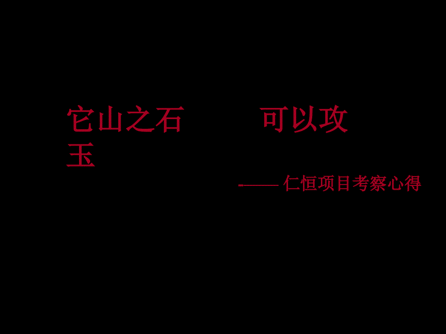 年南京市仁恒房地产项目考察心得_第1页