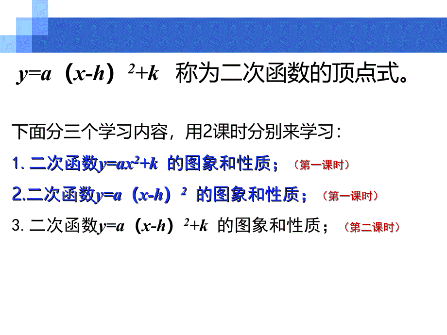 2213二次函数yaxh2k的图象与性质1课件共22张_第2页