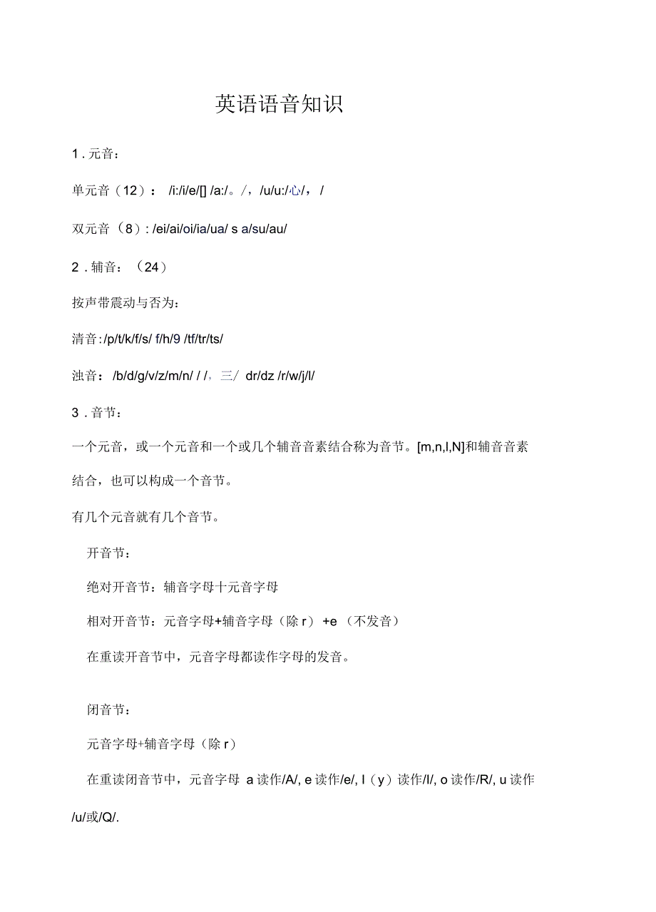 英语单词拼读规则表1_第1页