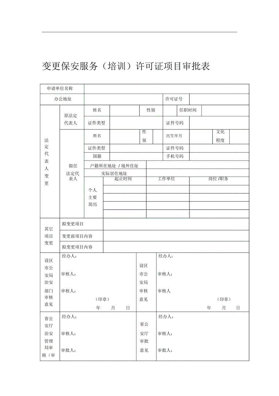 变更保安服务(培训)许可证项目_第3页