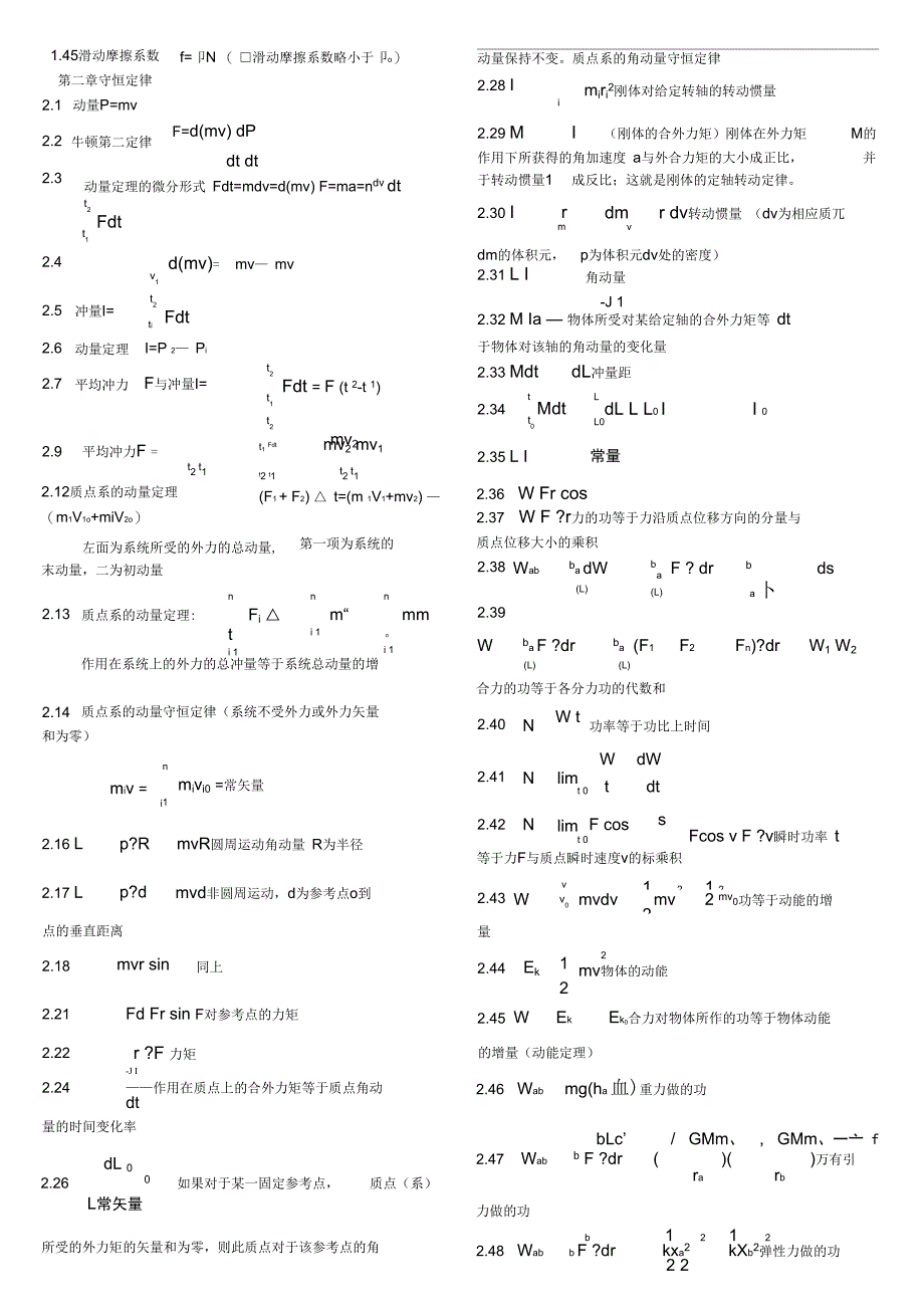 物理竞赛所有公式_第2页