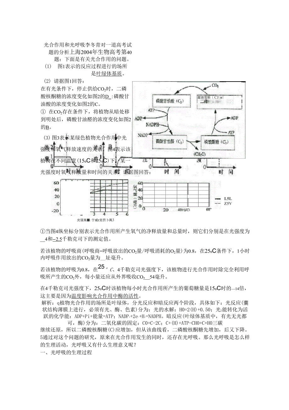 光合作用和光呼吸_第1页