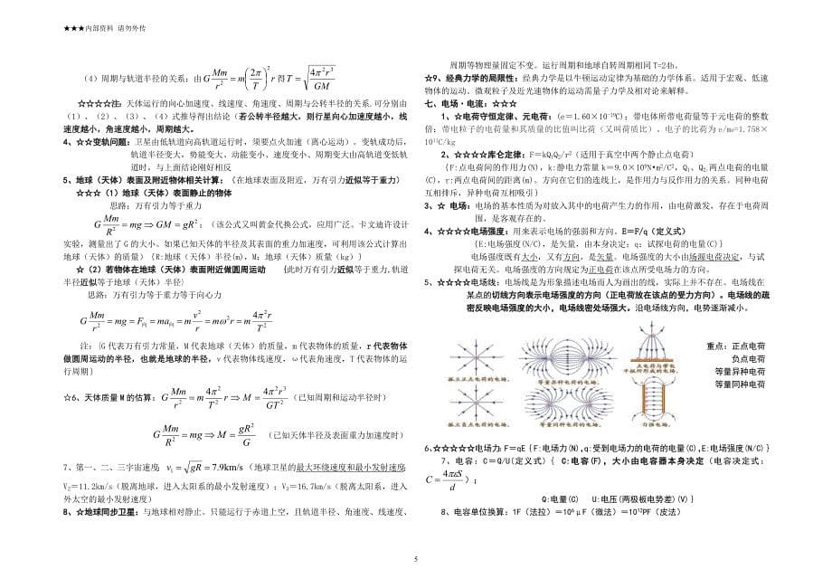 高中物理会考知识点概念公式考点总结大全.doc_第5页