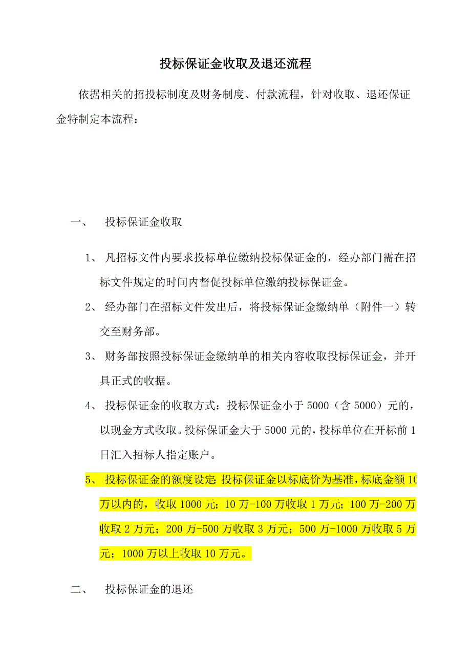 投标保证金收取及退还流程_第1页