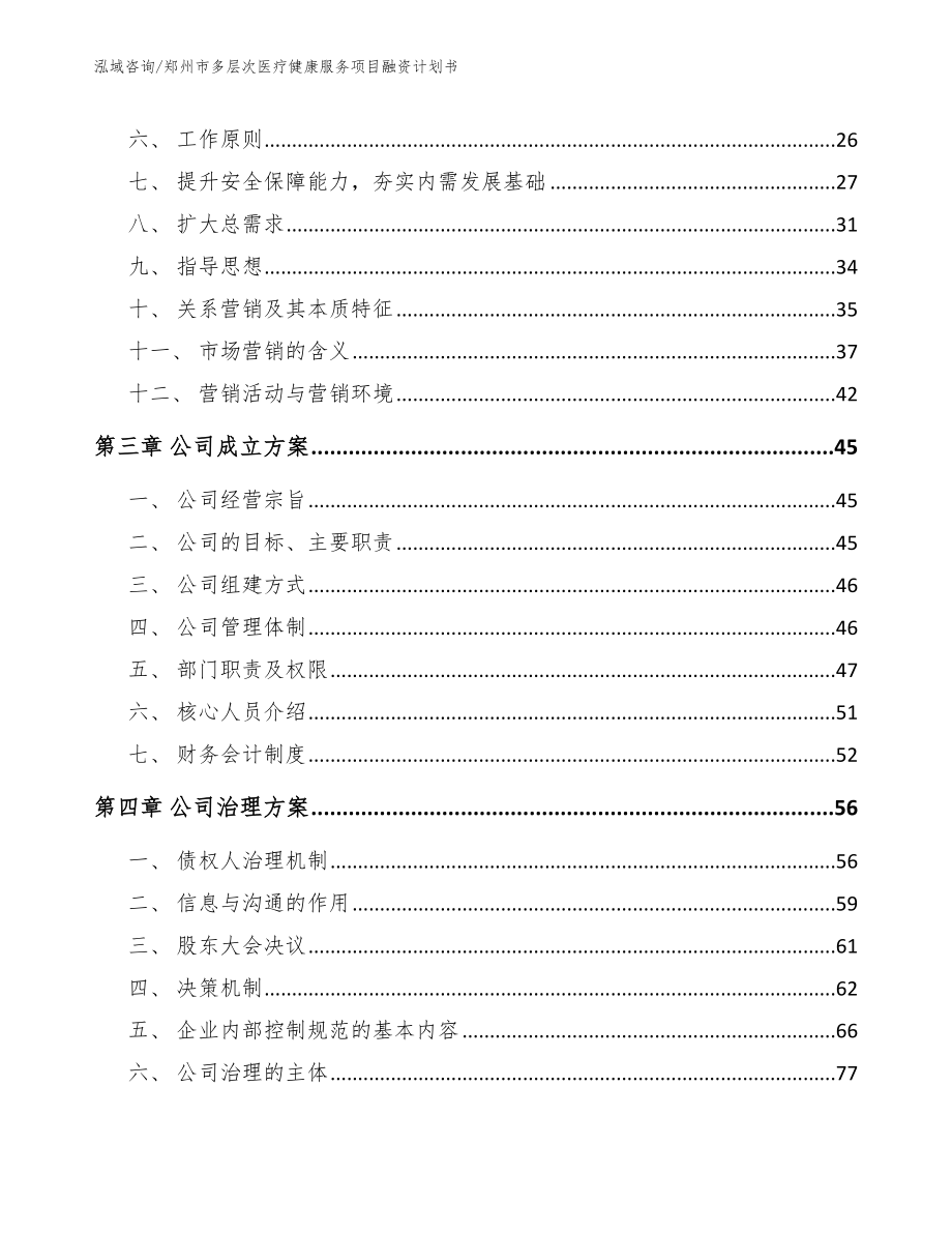 郑州市多层次医疗健康服务项目融资计划书【模板范本】_第4页