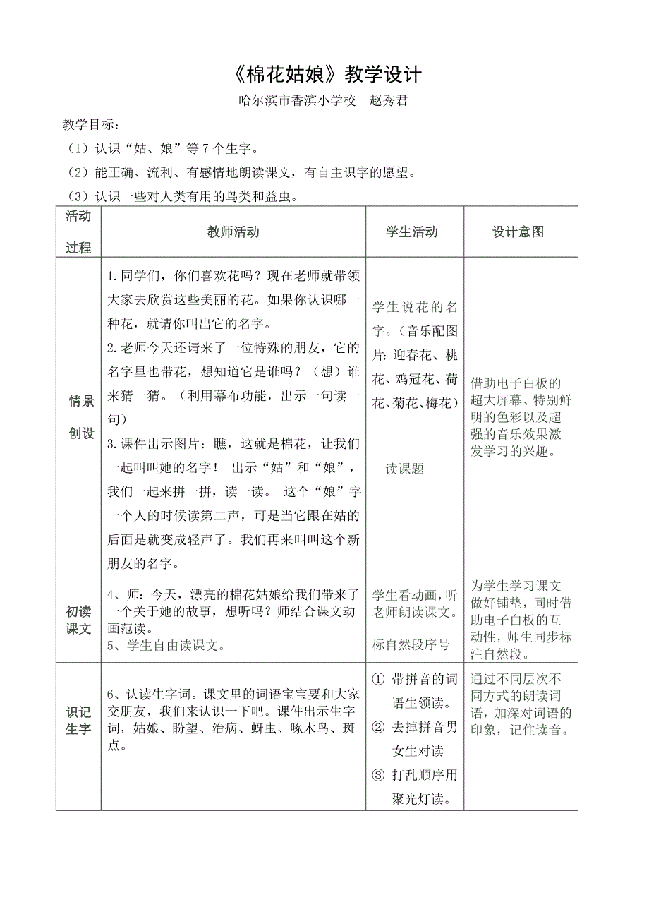 棉花姑娘教学设计_第1页