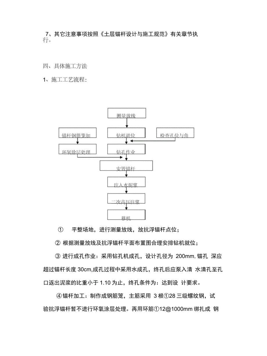 补强抗浮锚杆试桩方案培训讲学_第5页