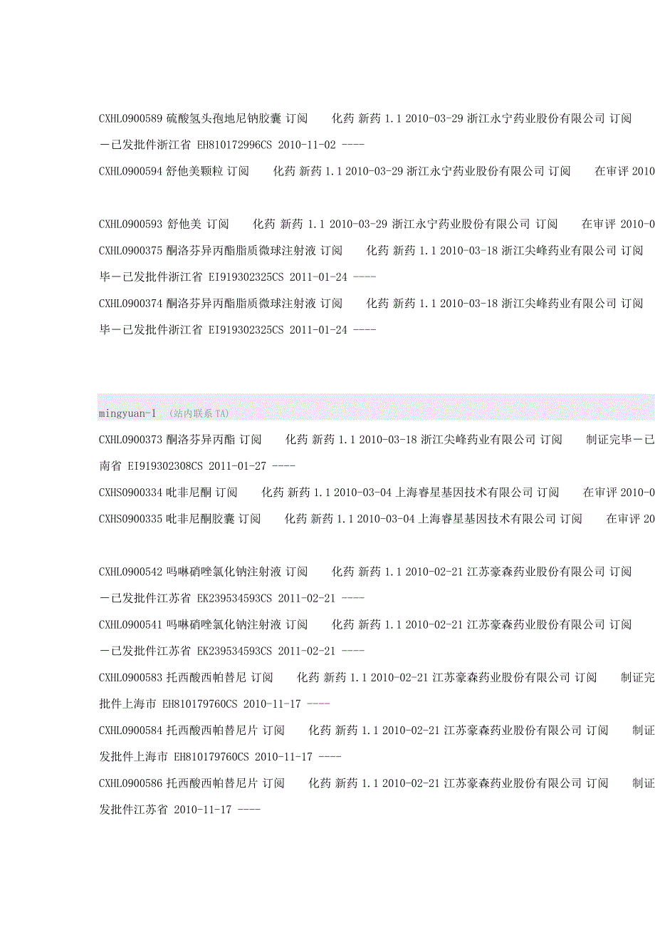 截止到2011年中国申报批准进入临床的1.1类新药_第4页