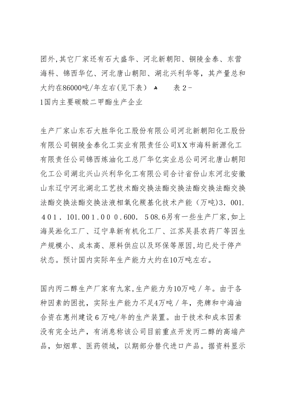 公司16000吨碳酸二甲酯工程项目可行性研究报告100页甲级资质新_第4页