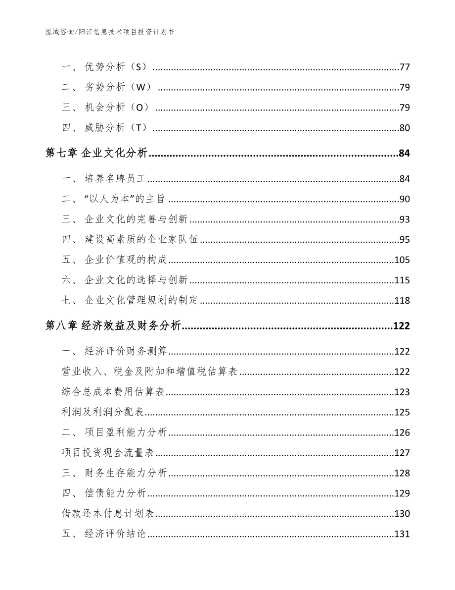 阳江信息技术项目投资计划书_第4页