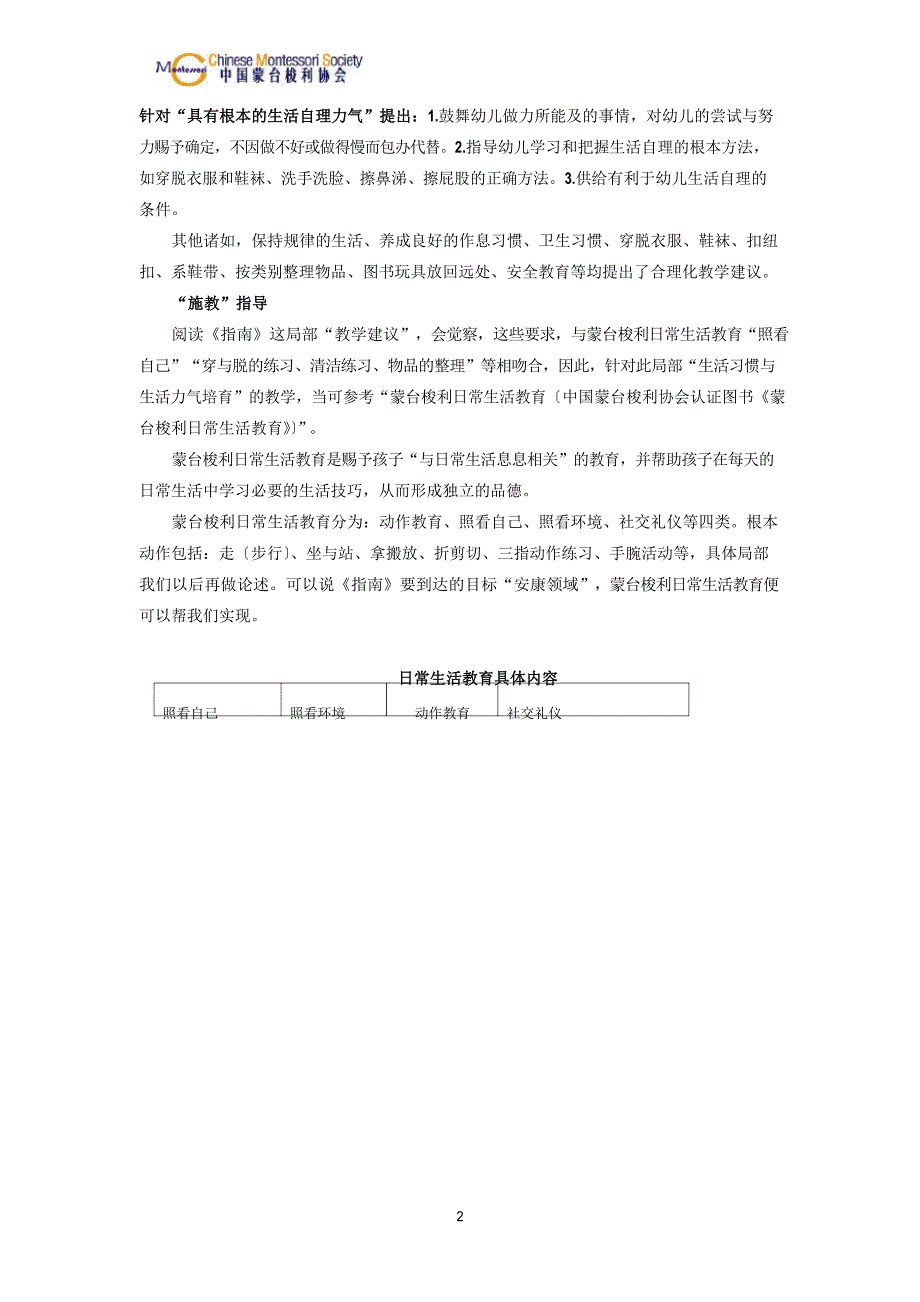 《36岁儿童学习与发展指南》“健康”领域蒙台梭利施教指导之生活习惯_第2页