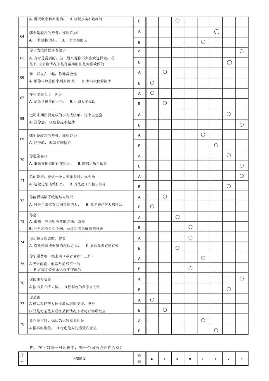 性格测试题及选择分析_第5页