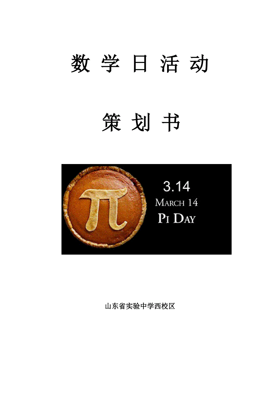 数学日专题策划书_第1页