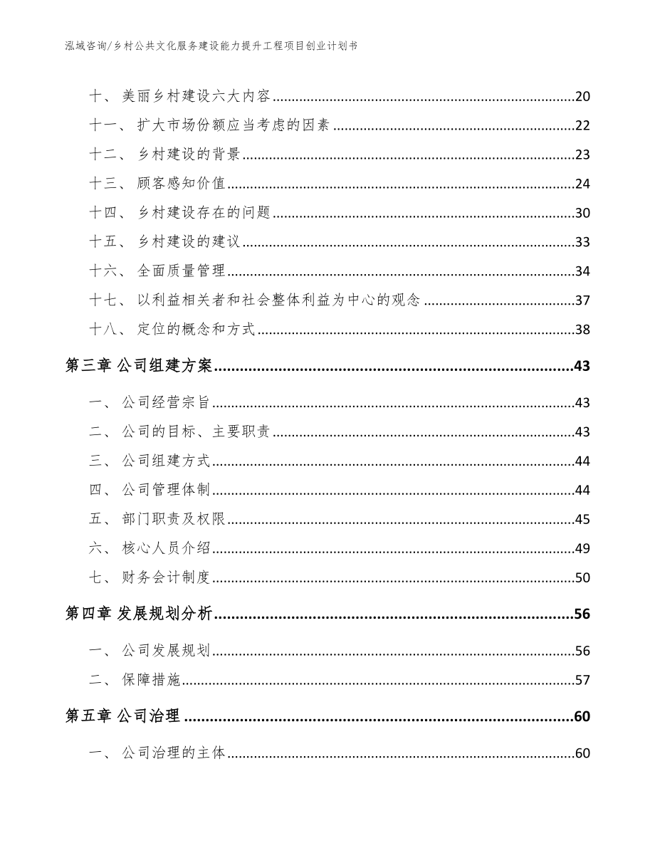 乡村公共文化服务建设能力提升工程项目创业计划书（模板参考）_第2页