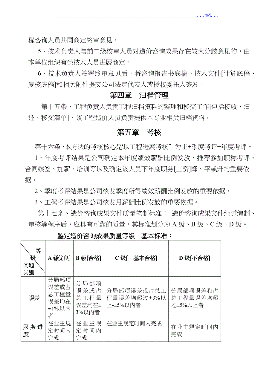 工程造价咨询从业人员绩效考核制度_第4页