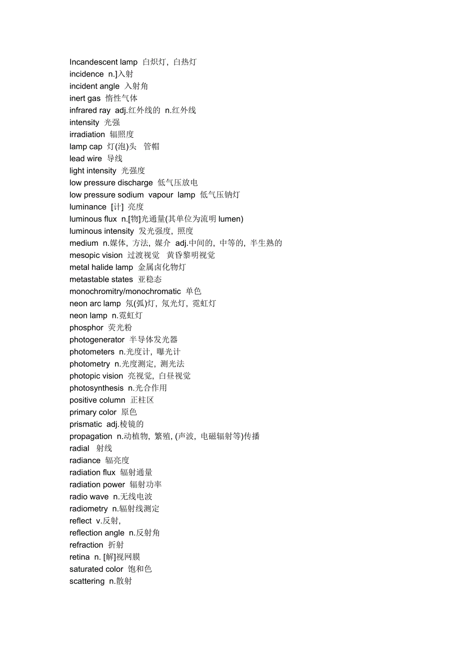 照明LED英语词汇_第3页